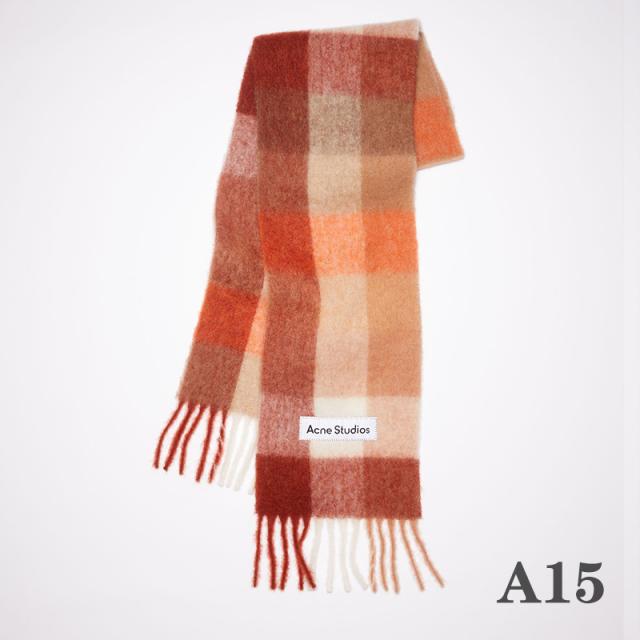 アクネストゥディオズ Acne Studios モヘアチェックスカーフ FN-UX